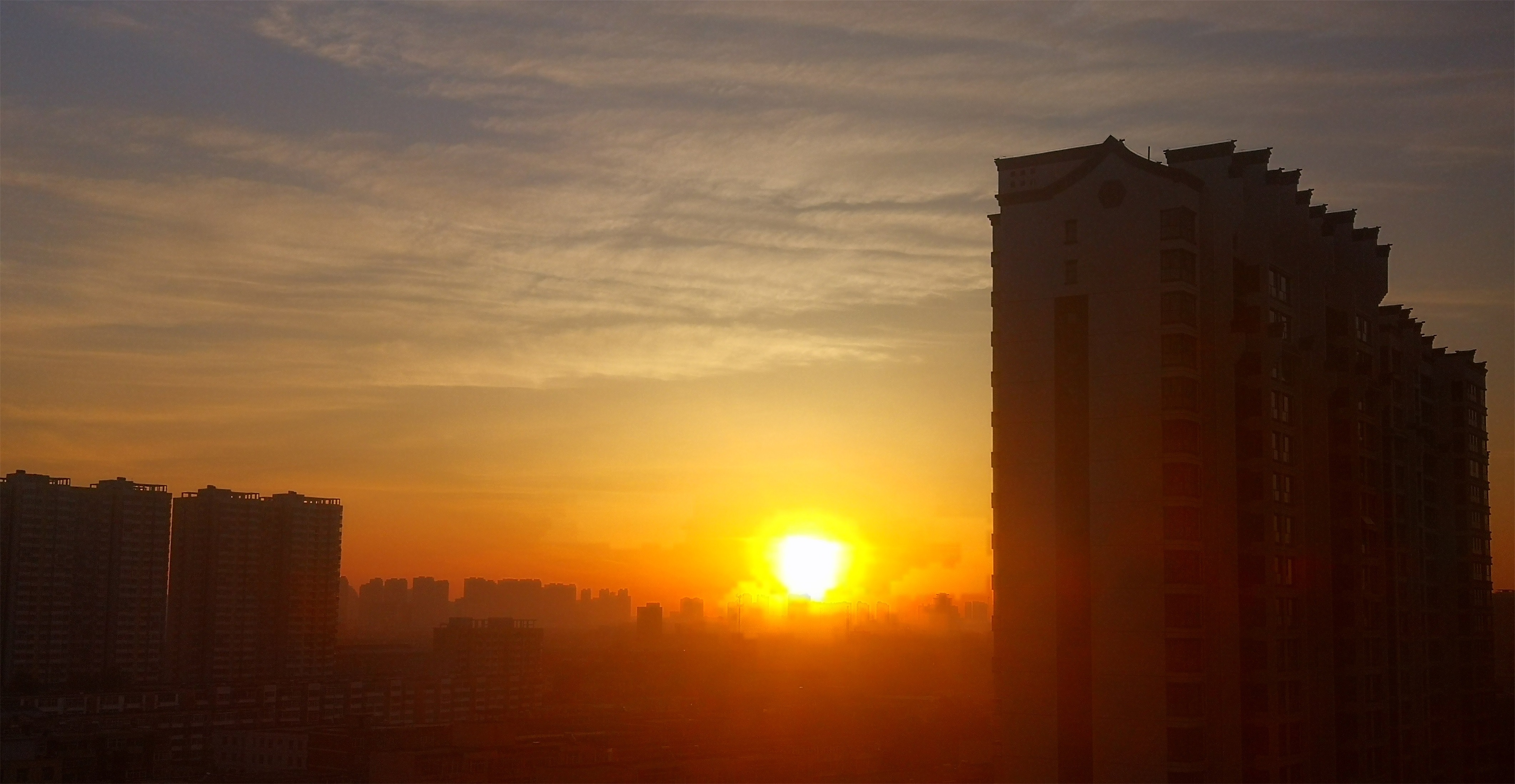 城市夕阳图片真实照片图片